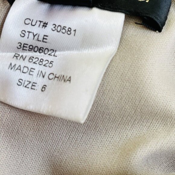 Tadashi Shoji Womens 6 Taupe Embroidered Lace Maxi Evening Dress Gown Party - Picture 16 of 16